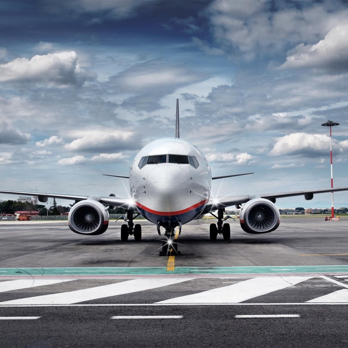 airplane on airport tarmac