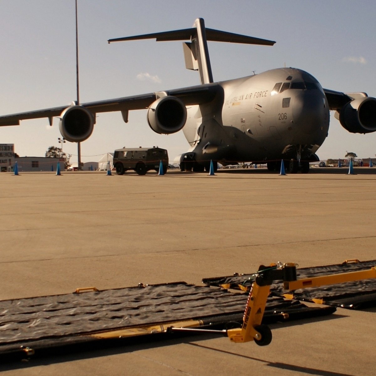 Military aviation airfield sweeper