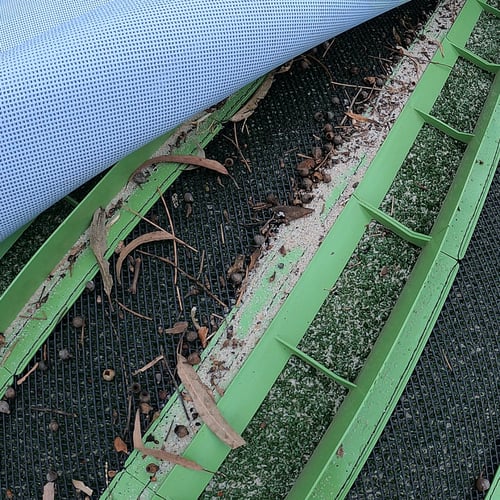 Turf Sweeper collected debris from artificial grass 