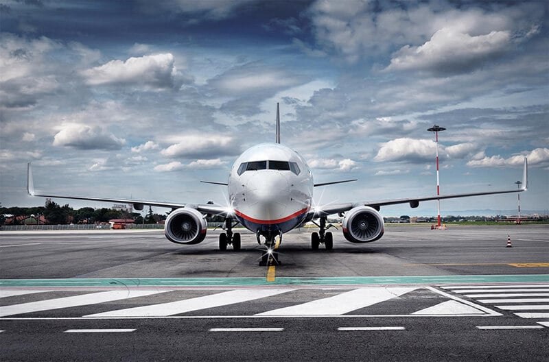 airplane on runway