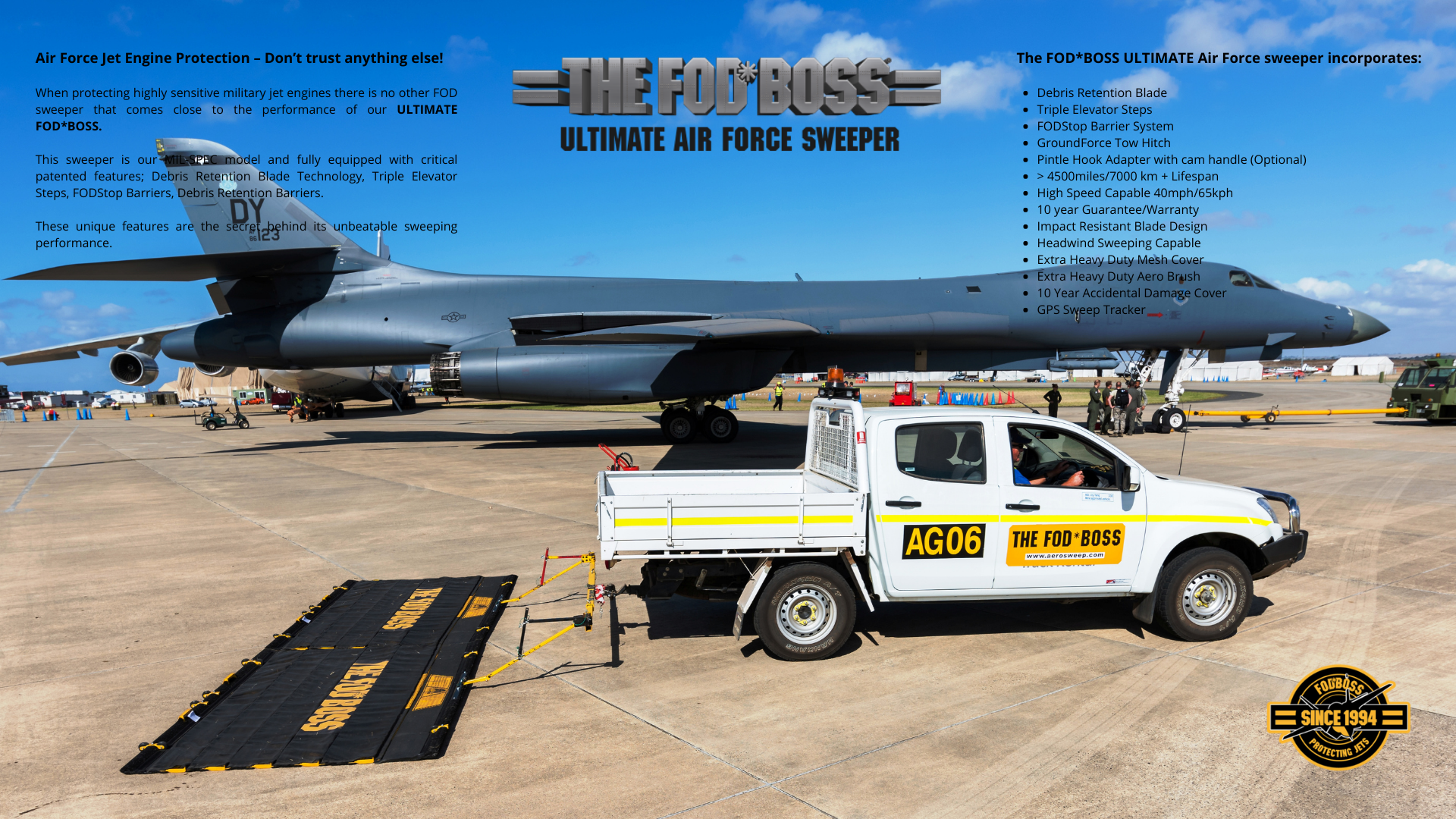 FODBOSS Ultimate Military airfield sweeper